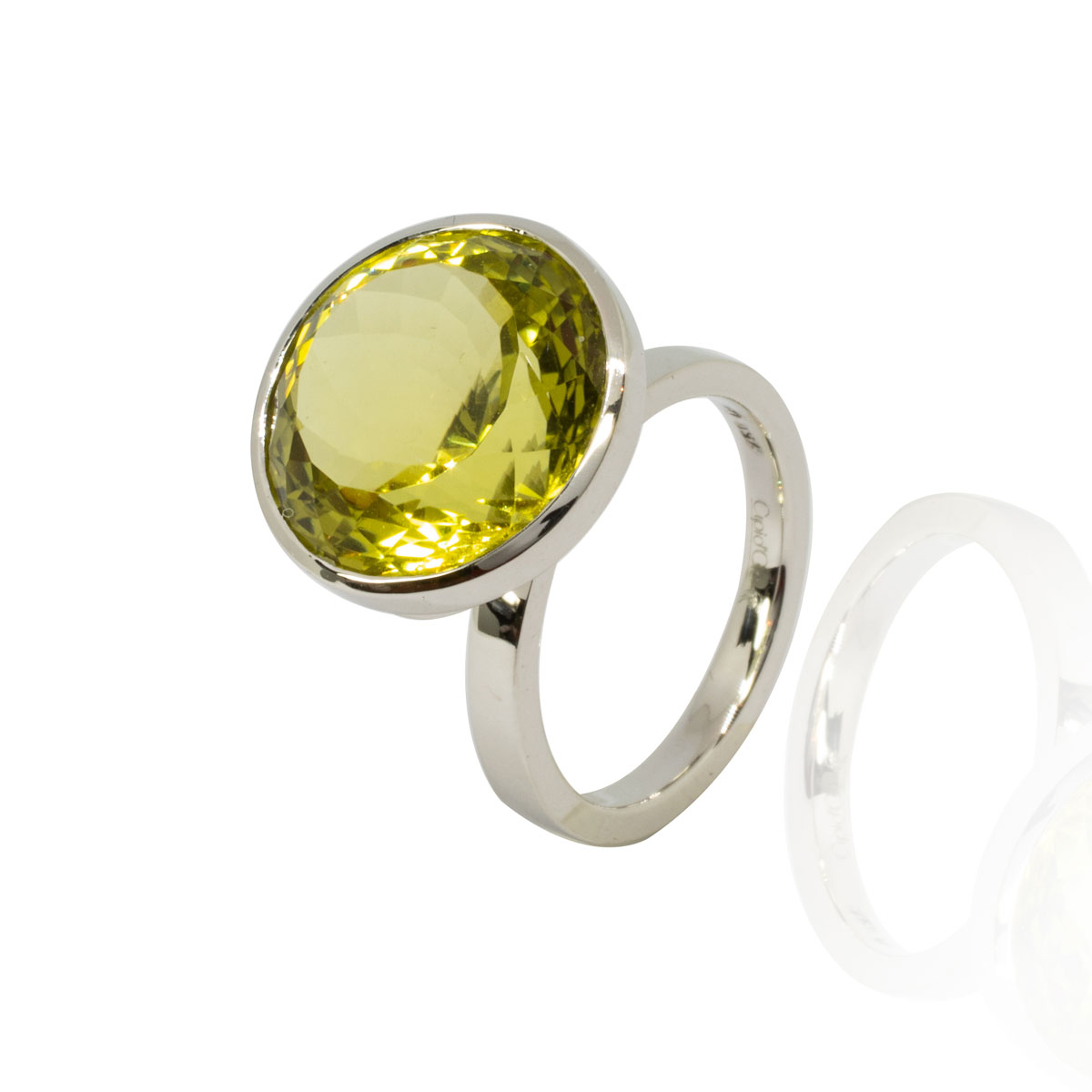 Ring-18kt-Weißgold–Lemonquarz-13,09ct—€-1.110,-
